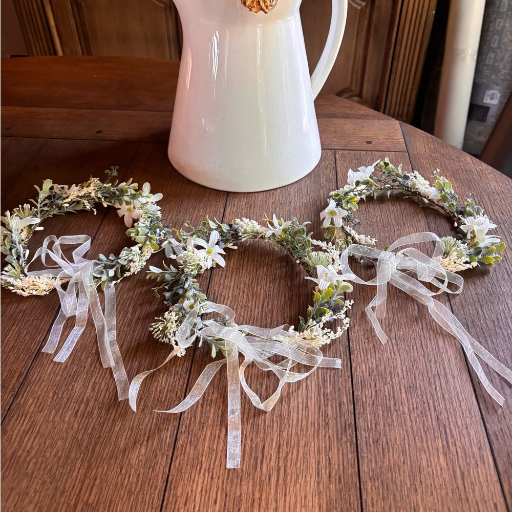 Floral Headbands with Ribbon Ties